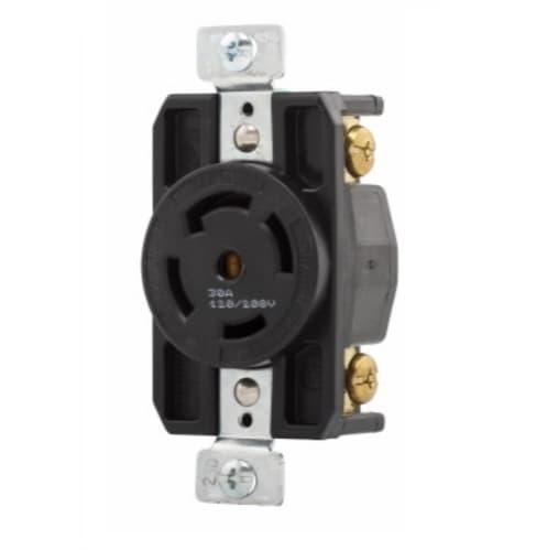 30 Amp Locking Plug, NEMA L21-30, 120/208V, Black