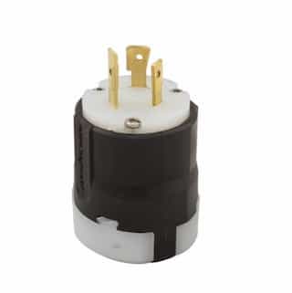 Eaton Wiring 20 Amp Locking Plug, NEMA L8-20, 480V, Black/White