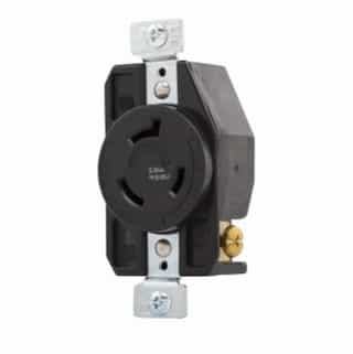 Eaton Wiring 20 Amp Locking Receptacle, NEMA L8-20, 480V, Black
