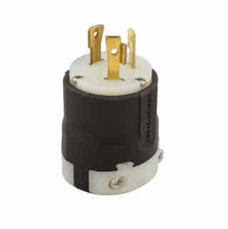 Eaton Wiring 30 Amp Locking Plug, NEMA L8-30, 480V, Black/White