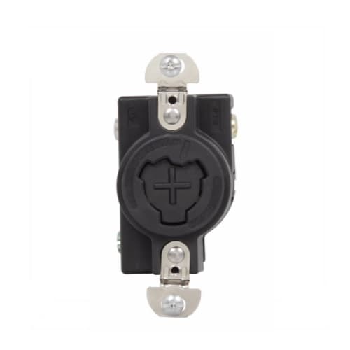 Eaton Wiring 20 Amp Power Lock Receptacle, 3-Pole, 3-Wire, 250V, Black