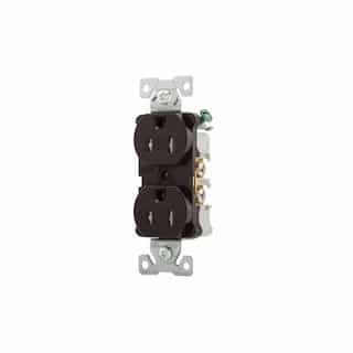 Eaton Wiring 15 Amp Heavy Duty Duplex Receptacle, 2-Pole, 3-Wire, #14-10 AWG, 125V, Brown