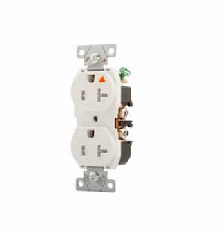 Eaton Wiring 20 Amp Duplex Receptacle w/ Terminal Guards, Tamper Resistant, White