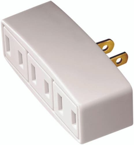 Eaton Wiring 15A Tap 3 Outlet, Polarized, 2-Pole, 2-Wire, 125V, White
