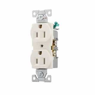 Eaton Wiring 15 Amp Duplex Receptacle, 2-Pole, 3-Wire, 14-10 AWG, 5-15R, 125V, ALM