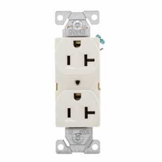Eaton Wiring 20 Amp Duplex Receptacle, 2-Pole, 3-Wire, 14-10 AWG, 5-20R, 125V, ALM