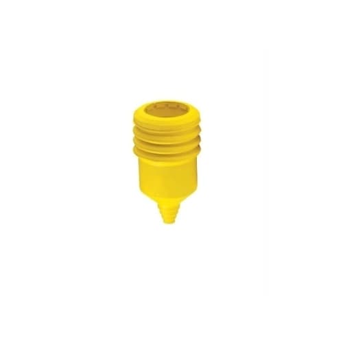 Weather Protective Boot for 15 Amp Hart-Lock Plugs, Yellow