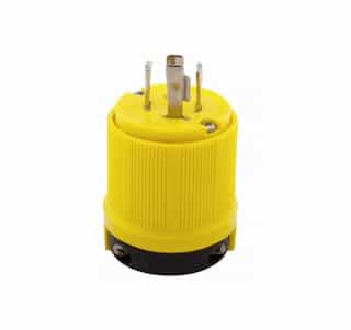 20 Amp Locking Plug, Corrosion Resistant, NEMA 14-20, Yellow