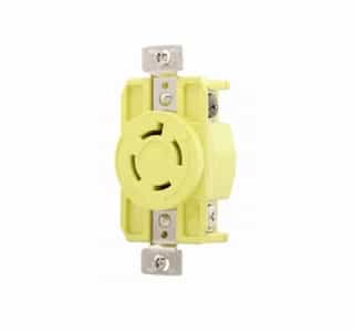 20 Amp Locking Plug, Corrosion Resistant, NEMA 14-20, Yellow