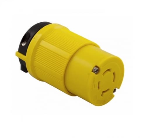 Eaton Wiring 30 Amp Locking Connector, Corrosion Resistant, NEMA 15-30, Yellow