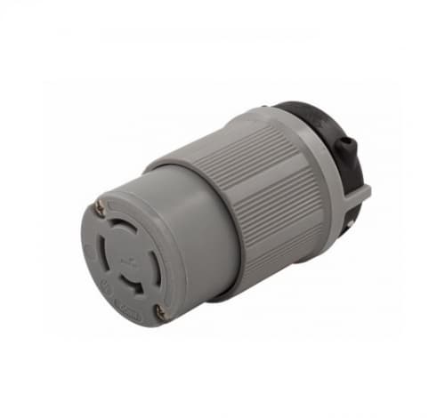 Eaton Wiring 30 Amp Locking Connector Corrosion Resistant, NEMA 16-30, Grey