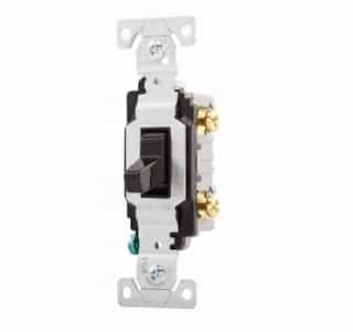 Eaton Wiring 20 Amp Toggle Switch, Commercial, 120/277V, Black