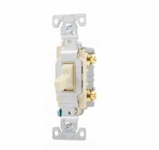 Eaton Wiring 20 Amp Toggle Switch, Commercial, 120/277V, Ivory