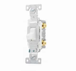 Eaton Wiring 20 Amp Toggle Switch, Commercial, 120/277V, White