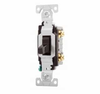 15 Amp Toggle Switch, 2-Pole, Commercial, Brown