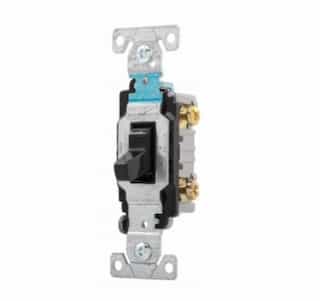 Eaton Wiring 15 Amp Toggle Switch, 2-Pole, Commercial, Black