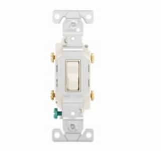 15 Amp Toggle Switch, 2-Pole, Commercial, Light Almond