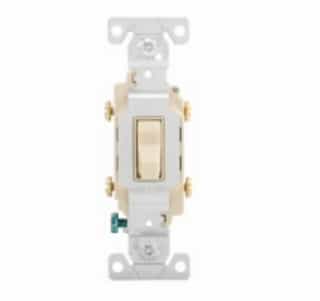 Eaton Wiring 15 Amp Toggle Switch, 2-Pole, Commercial, Ivory