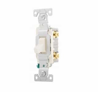 Eaton Wiring 20 Amp Toggle Switch, 2-Pole, Commercial, Light Almond