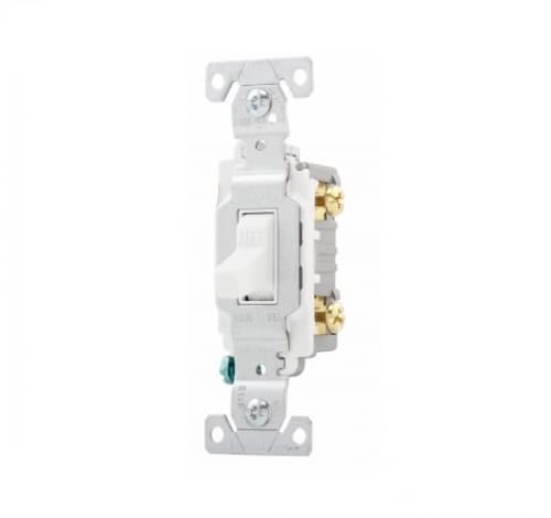 Eaton Wiring 20 Amp Toggle Switch, 2-Pole, Commercial, White