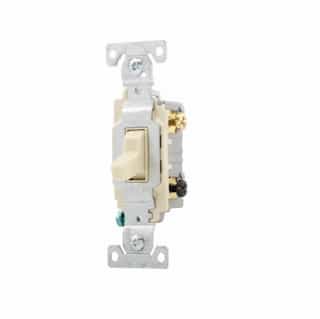 Eaton Wiring 15 Amp Toggle Switch, 3-Way, Commercial, Ivory