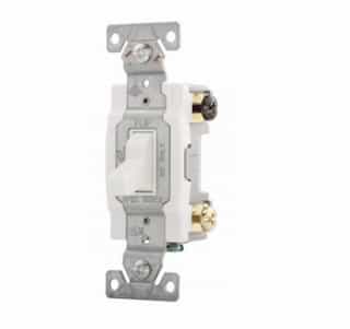 Eaton Wiring 15 Amp Toggle Switch, 4-Way, Commercial, White