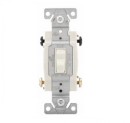 20 Amp Toggle Switch, 4-Way, Commercial, Light Almond