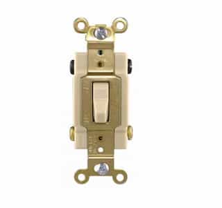 20 Amp Toggle Switch, 4-Way, Commercial, Ivory