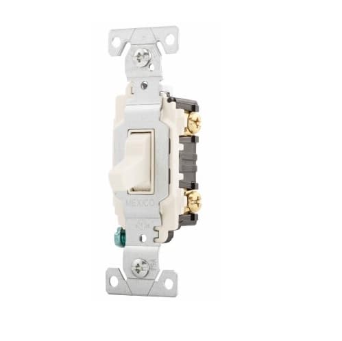 Eaton Wiring 15 Amp Toggle Switch, 2-Pole, 120/277V,Light Almond