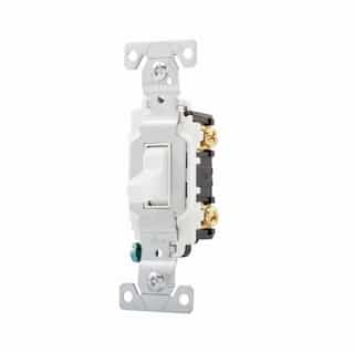 Eaton Wiring 15 Amp Toggle Switch, 2-Pole, 120/277V, White