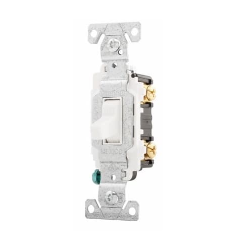 Eaton Wiring 20 Amp Toggle Switch, 2-Pole, 120/277V, White