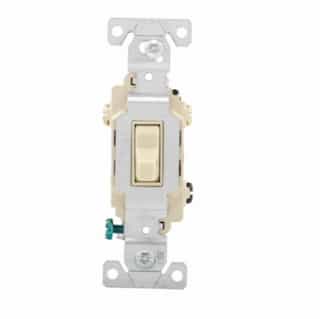 Eaton Wiring 15 Amp Toggle Switch, 3-Way, 120/277V, Ivory