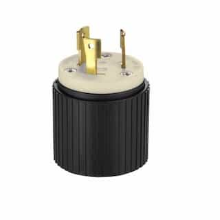 Eaton Wiring 30 Amp Locking Plug, NEMA L13-30, 600V, Black/White