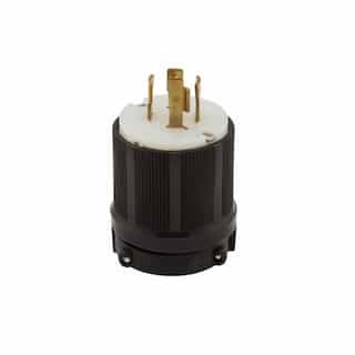 20 Amp Locking Plug, NEMA 14-20P, Black