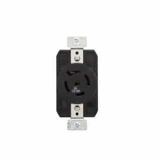 Eaton Wiring 30 Amp Single Receptacle, 4-Pole, 5-Wire, #14-8 AWG, 208V, Black