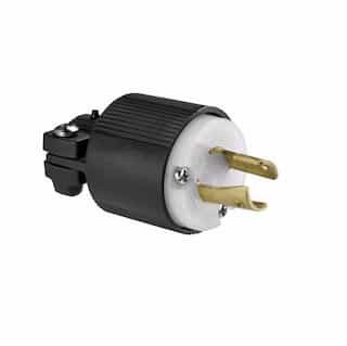 Eaton Wiring 20 Amp Locking Plug, Polarized,NEMA L2-20, 250V, Black/White