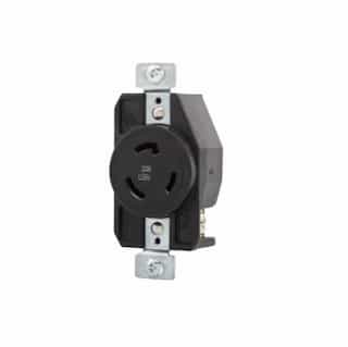 Eaton Wiring 20 Amp Locking Receptacle, Industrial, Safety Grip, Black