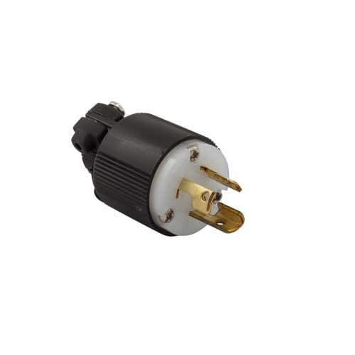 Eaton Wiring 15 Amp Locking Plug, NEMA L7-15, 277V, Black/White