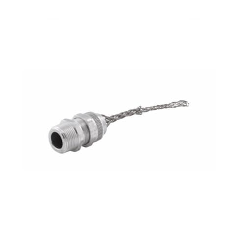 Eaton Wiring Strain Relief Cord Grip, 3/4" fitting, .250-.375", Straight, Aluminum Body