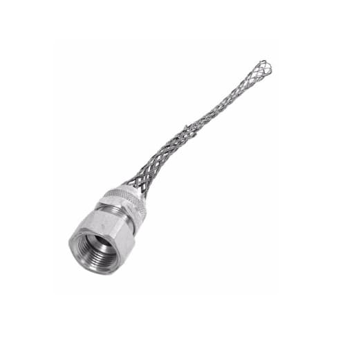 Strain Relief Cord Grip, 3/4" fitting, .25-.38", Straight, Aluminum Body