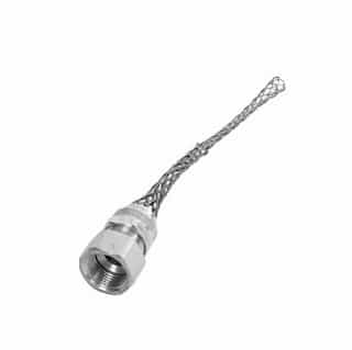 Eaton Wiring Strain Relief Cord Grip, 3/4" fitting, .38-.50", Straight, Aluminum Body