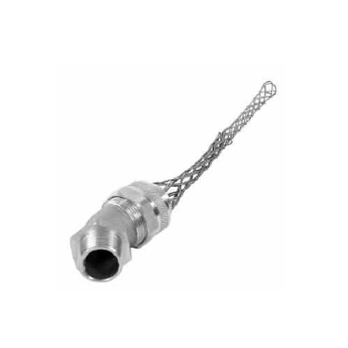 Strain Relief Cord Grip, 3/4" fitting, .50-.63", 90 Degrees, Aluminum Body