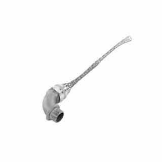 Eaton Wiring Strain Relief Cord Grip, 3/4" fitting, .63-.75", 90 Degrees, Aluminum Body