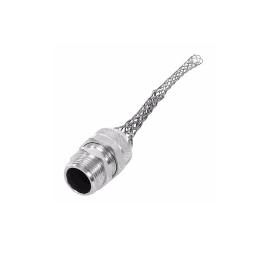 Eaton Wiring Strain Relief Cord Grip, 1" fitting, .437-.562",Straight, Aluminum Body