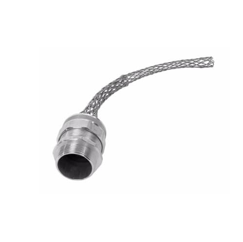 Eaton Wiring Strain Relief Cord Grip, 1" fitting, .63-.75", 45 Degrees, Aluminum Body
