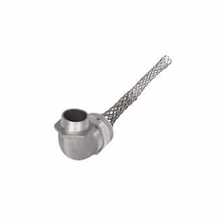 Strain Relief Cord Grip, 1.25" fitting, 1.25-1.38", 90 Degrees, Aluminum Body