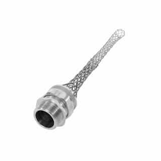 Eaton Wiring Strain Relief Cord Grip, 1.5" fitting, 1.125-1.250", Straight, Aluminum Body