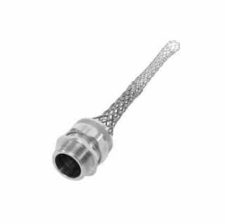 Eaton Wiring Strain Relief Cord Grip, 1.5" fitting, 1.687-1.812", Straight, Aluminum Body