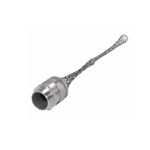 Strain Relief Cord Grip, 2" fitting, 1.687-1.812", Straight, Aluminum Body