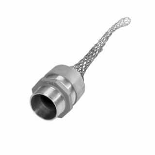 Eaton Wiring Strain Relief Cord Grip, 3" fitting, 2.44-2.63", Straight, Aluminum Body